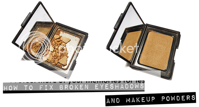 Hur man lagar trasiga ögonskuggor/rouge/bronzers etc.