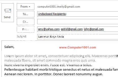 Microsoft Outlook Express Undisclosed Recipients In Outlook