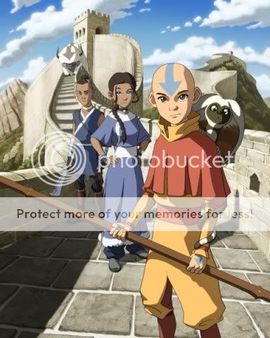 Aang, Katara, Sokka, Appa and Momo